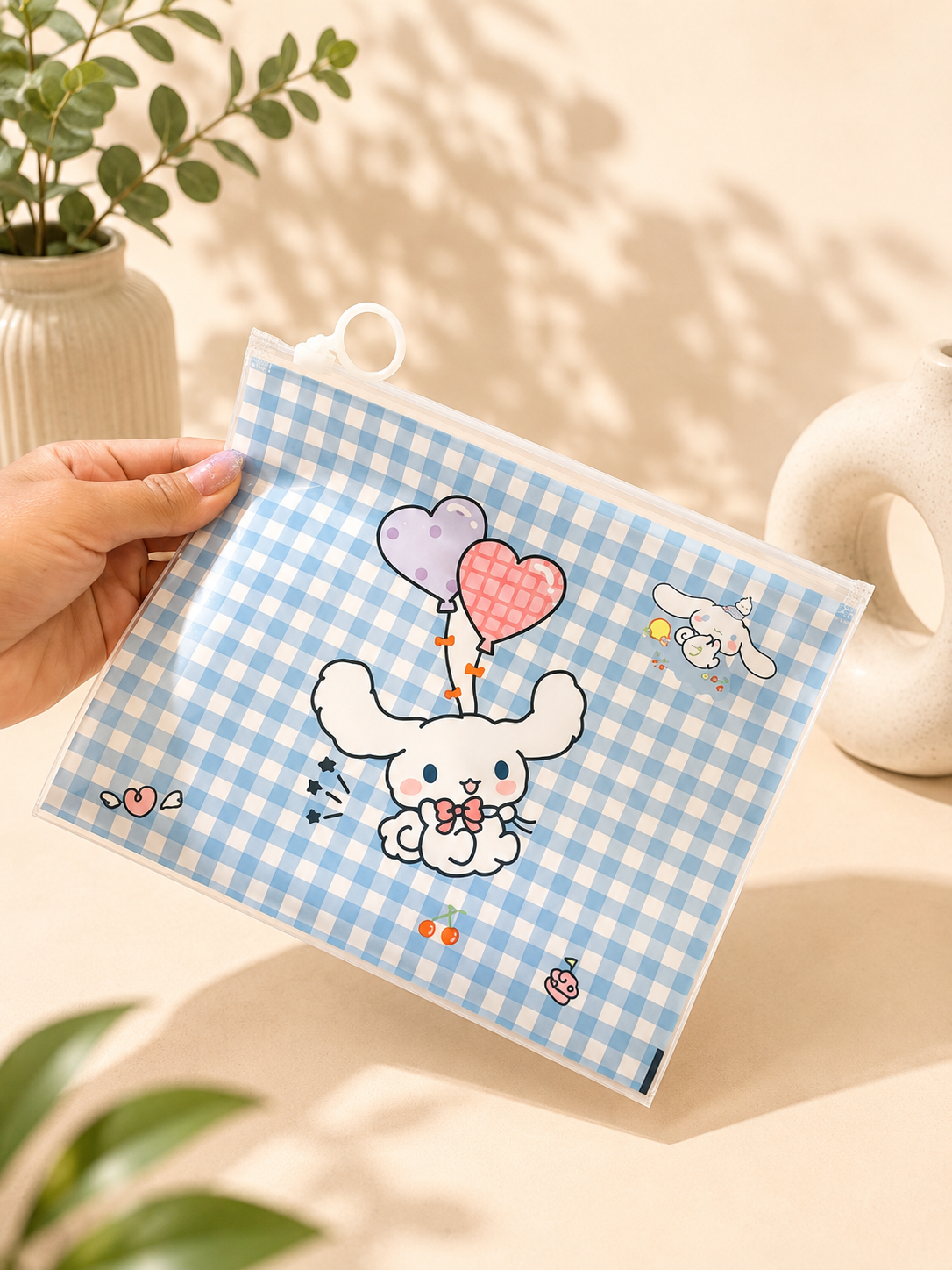 1pc Cartoon Zipper Bag, and Moisture-Proof Office Stationery Pouch, Pen Case