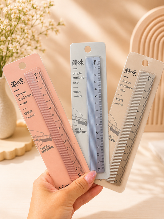 1Pc 15Cm Metal Ruler
