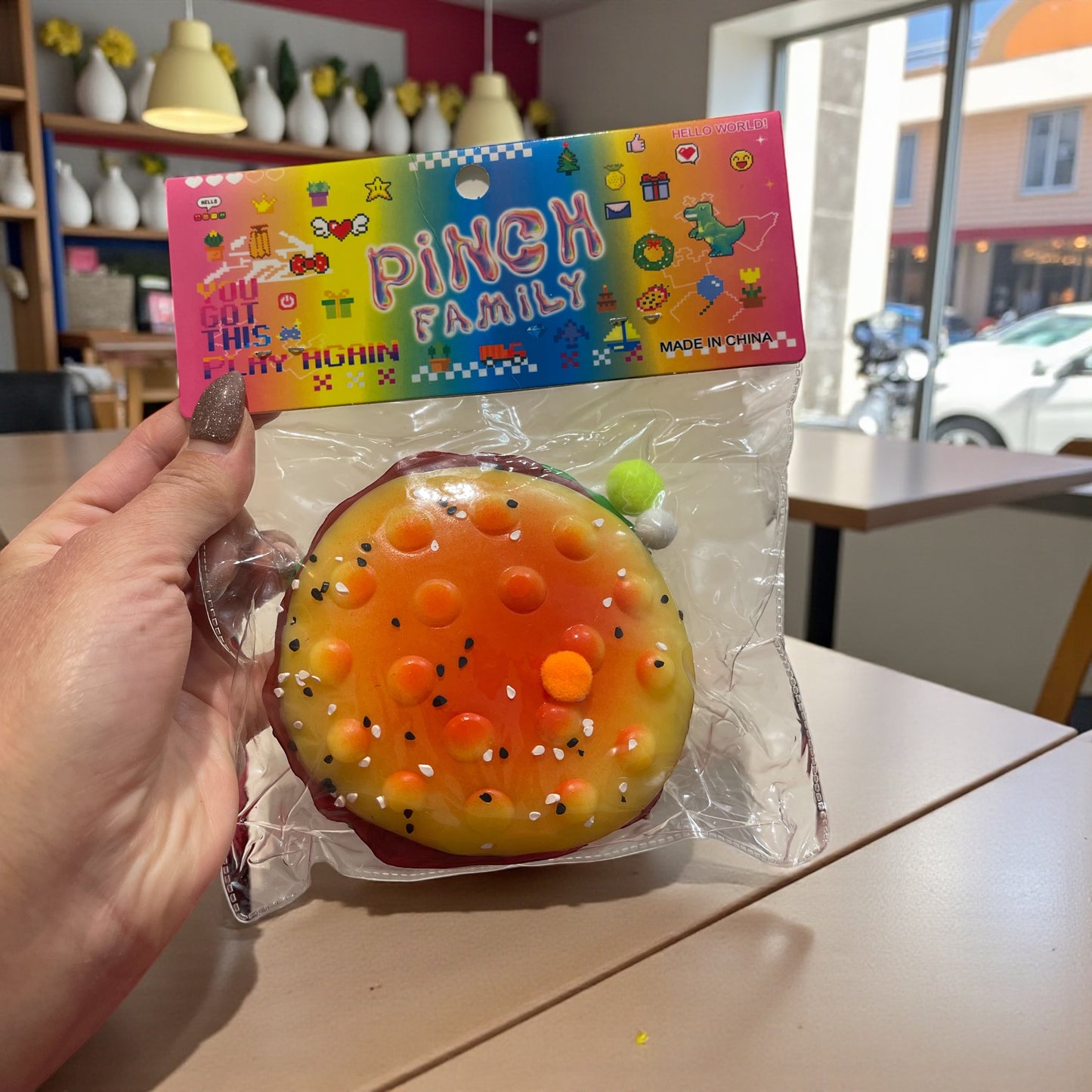 Squishy Hamburger Stress Ball Autism Sensory Toy Stress & Anxiety Relief  Toys Pinch Decompression Toy