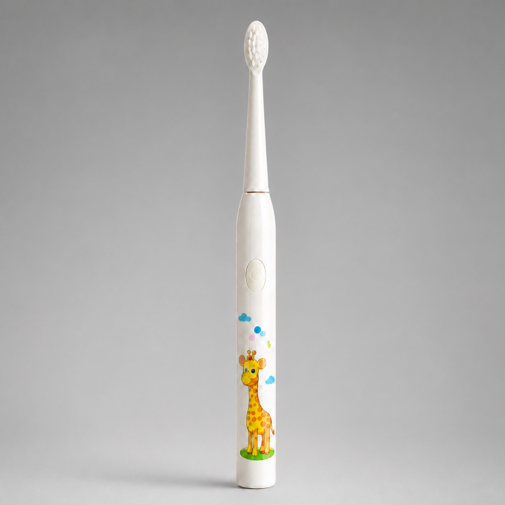 Children’s Electric Toothbrush with Animal Design – 2 Replacement Brush Heads