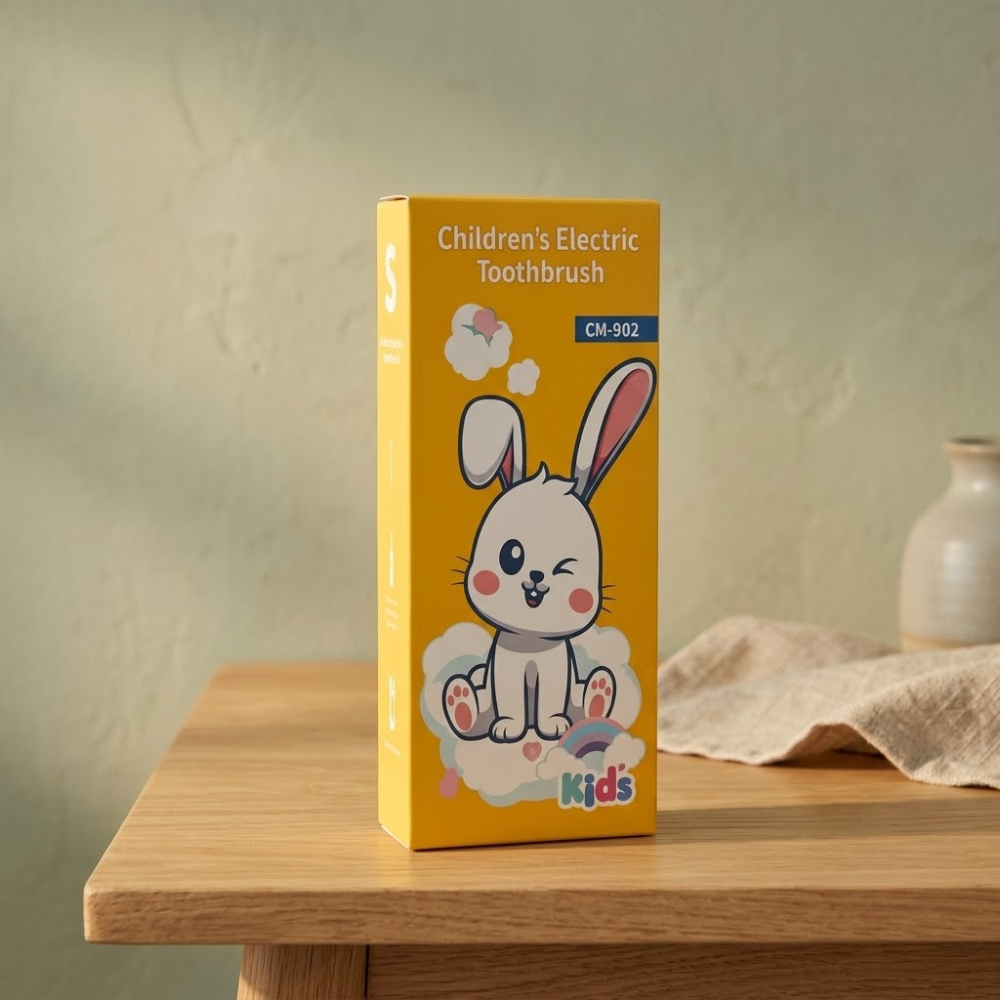 Children’s Electric Toothbrush with Animal Design – 2 Replacement Brush Heads