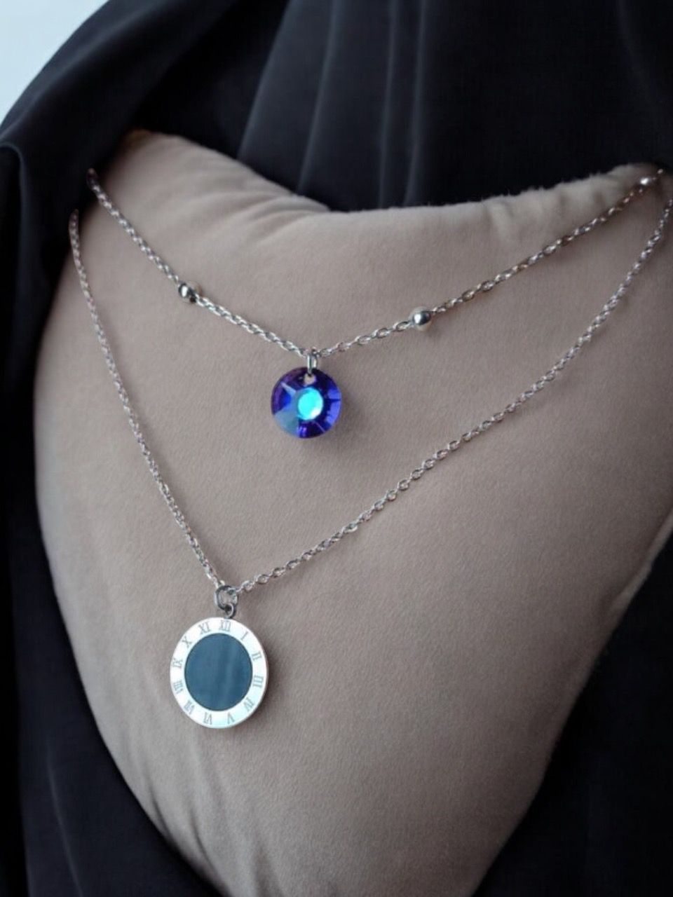 Swarovski Crystal 2 Layers Necklace